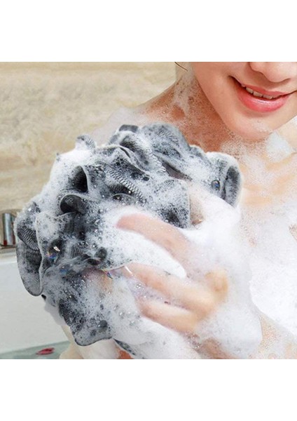 Banyo Duş Süngeri Ev Köpük Banyo Lif Kabağı Temizleme Fırçası Kadın Erkek Eksfoliye Edici Cilt Temizleme Cilt Yatıştırıcı (Yurt Dışından)
