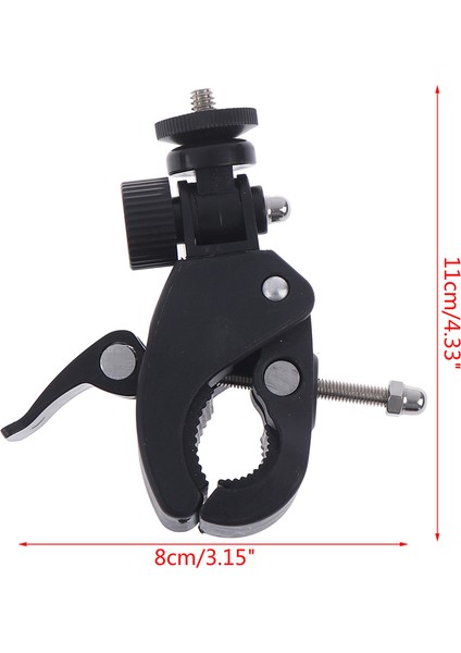 Siyah Bisiklet Bisiklet Gidon Kolu Kelepçe Bar Kamera Yatağı Tripod Adaptörü Kelepçe Jing (Yurt Dışından) fiyatları