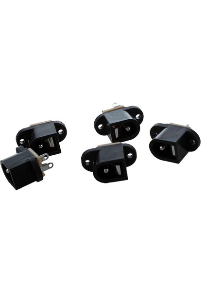 Adet 2.1x5.5mm Dişi Dc Fiş Jak Soket Siyah (Yurt Dışından)