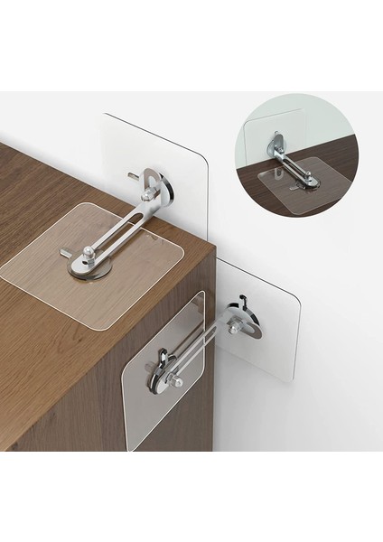 Dolap Devrilme Önleyici Kit-6 x Mobilya Dübelleri-Gümüş ve Şeffaf (Yurt Dışından)
