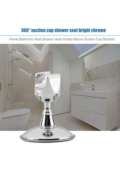 Ev Banyo Duvar Duş Başlığı Tutucu Montaj Vantuz Braketi - Gümüş (Yurt Dışından) fırsatları
