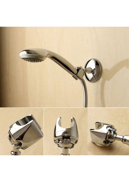 Ev Banyo Duvar Duş Başlığı Tutucu Montaj Vantuz Braketi - Gümüş (Yurt Dışından) indirimleri