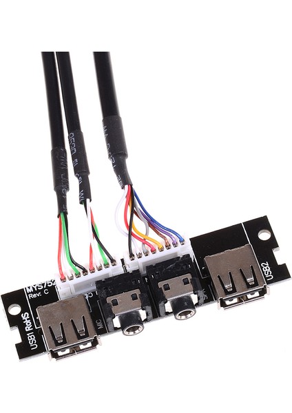 Adet Bilgisayar Ön Panel USB 2.0 Ses Bağlantı Noktası Kablosu Anakart Bağlantı Kablosu (Yurt Dışından)