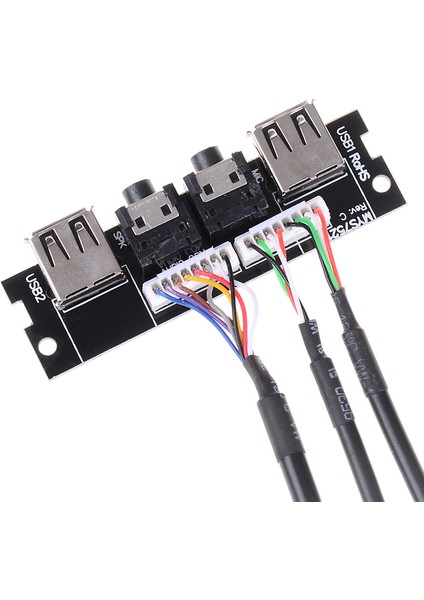 Adet Bilgisayar Ön Panel USB 2.0 Ses Bağlantı Noktası Kablosu Anakart Bağlantı Kablosu (Yurt Dışından)