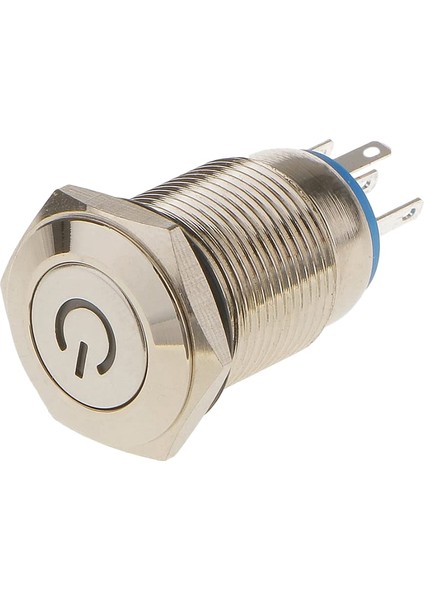 16MM Metal Basma Düğmesi Anahtarı Düğmesi, Su Geçirmez Sıfırlama Tipi Başlat Düğmesi Elektronik Anahtar Mavi (Yurt Dışından) fiyatları