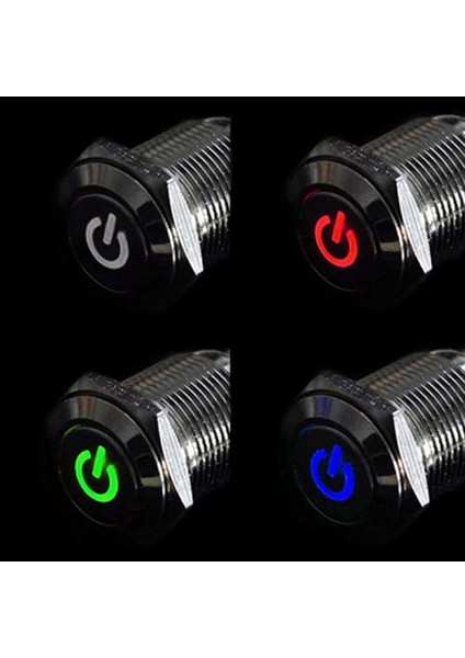 16MM Metal Basma Düğmesi Anahtarı Düğmesi, Su Geçirmez Sıfırlama Tipi Başlat Düğmesi Elektronik Anahtar Mavi (Yurt Dışından) modelleri