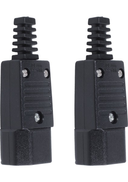 2x Siyah IEC-320 C14 Erkek Fiş Ac Güç Girişi Soket Konnektörü 250V 10A (Yurt Dışından)