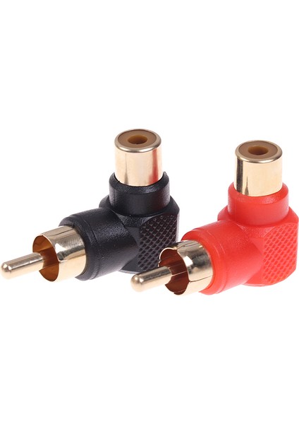 1 Çift 90 Derece Rca Dik Açı Konnektör Fiş Adaptörleri M/f Dirsek Ses Adaptörü (Yurt Dışından)