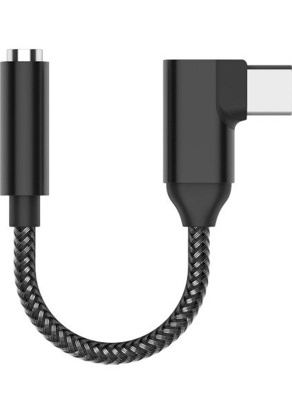 USB C - 3 5mm Kulaklık Adaptörü 90 Derece Tip C Taşınabilir Kulaklık Dac iPad Pro Huawei Samsung Galaxy Için (Yurt Dışından)