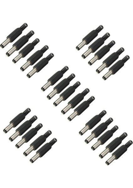 25 Adet 5.5mm x 2.5mm Erkek Jak Dc Priz Soket Jak Adaptörü Adaptör Konnektörü (Yurt Dışından)