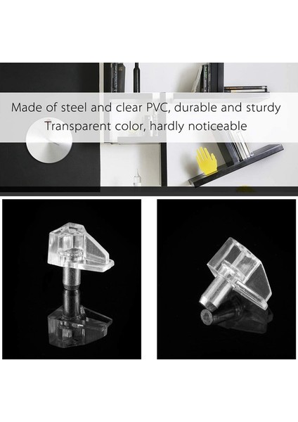 100 Adet Temizle Raf Destek Mandalları-5 mm Dolap Raf Klipleri, Raf Tutucu Pimleri Braketi Çelik Pim Dolap Mobilya Için (Yurt Dışından) modelleri