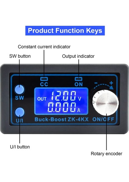 Dc Dc Değişken Voltaj Regülatörü Aksesuarları Parçaları cc Cv 0.5-30V 4A 5V 6V 12V 24V Düzenlenmiş Laboratuvar LCD Ekran (Yurt Dışından)