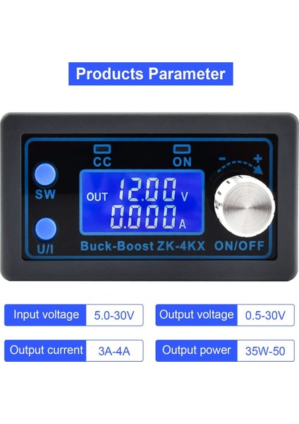 Dc Dc Değişken Voltaj Regülatörü Aksesuarları Parçaları cc Cv 0.5-30V 4A 5V 6V 12V 24V Düzenlenmiş Laboratuvar LCD Ekran (Yurt Dışından)