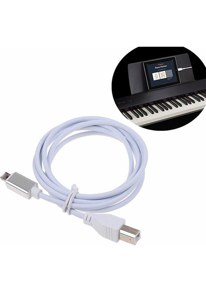iPhone 7 8 x iPad Için Lightning To Type-B Mıdı Klavye Dönüştürücü USB 2.0 Kablosu (Yurt Dışından)