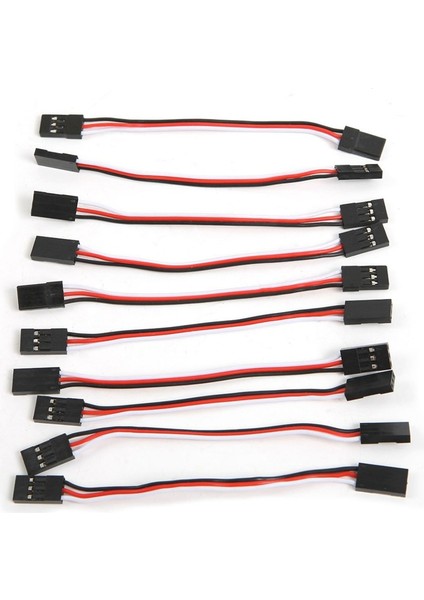 10 Adet 10 cm Servo Uzatma Kurşun Tel Kablo Erkek Erkek (Yurt Dışından)
