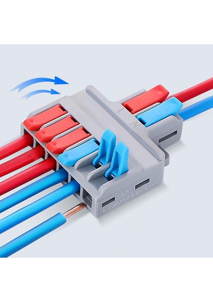 Hızlı Splitter 2 Giriş 4/6 Çıkış Kablo Konektörü Evrensel Kablolama Kablosu Konektörü Karşılaşması (Yurt Dışından)