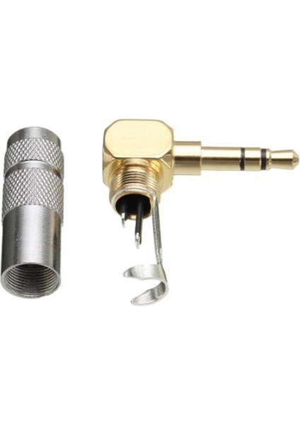 3.5mm Stereo 3 Kutuplu Erkek Fiş 90 Derece Ses Konektörü Lehim Adaptör Fişi (Yurt Dışından) fırsatları