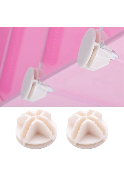 Modüler Düzenleyici Dolap Için Plastik Konektörler, 16'lı Set (Beyaz) (Yurt Dışından)