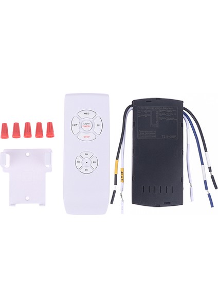 220V Tavan Vantilatörü Lambası Uzaktan Kumanda Kiti Uzaktan Kumandalı Anahtar Hız Kontrol Parçaları Çoğu Tavan Vantilatörü ve Lamba ile Uyumlu (Yurt Dışından)