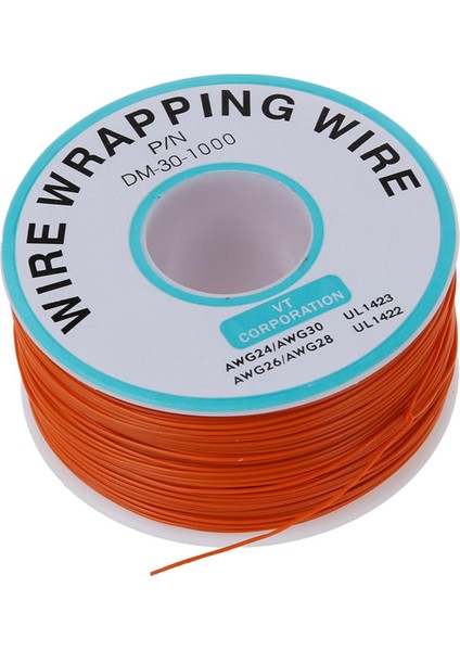 Lehim Turuncu Esnek 0.5mm Dış Çap 30AWG Tel Sarma Sarma 1000FT (Yurt Dışından)