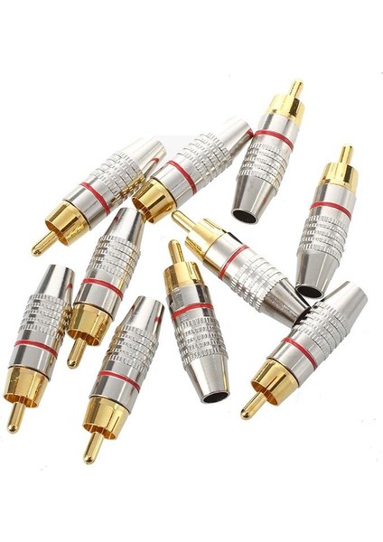 Adaptör Ses Koaksiyel Kablo Konektörü Rca Fiş Dikişsiz 10 Adet (Yurt Dışından) fiyatları