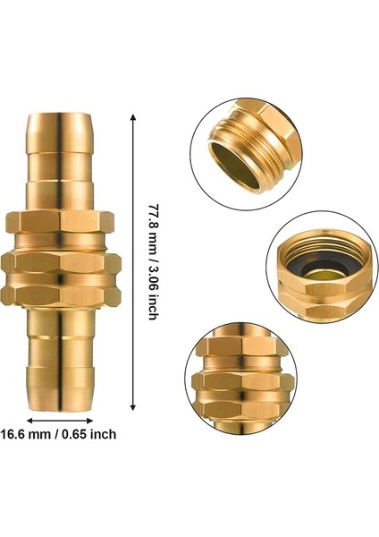 Srıwen Hortum Tamir Takımı Konnektörleri Ağır Hizmet Erkek/dişi Hortum Bağlayıcı Adaptörü, 3/4 Inç 5/8 Inç Hortum Için Hortum Mender Konnektörü (Yurt Dışından)
