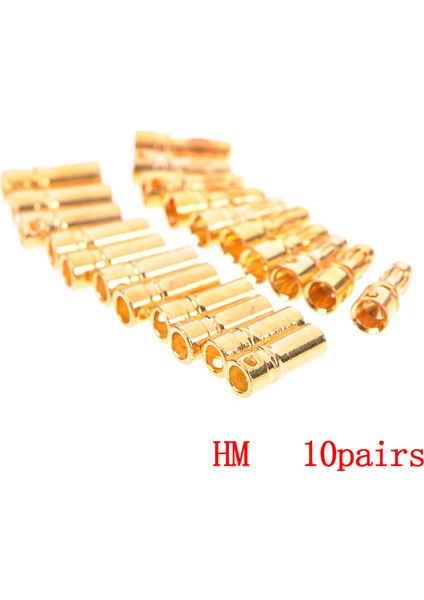 20 Adet/grup 3.5mm Altın Muz Mermi Motor Konektörü (10 Çift) (Yurt Dışından) fiyatları