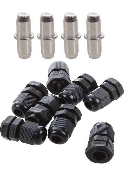 Adet Pg7 Siyah Plastik Kablo Rakoru Konektörü 3-6.5mm ve 50 Adet Dolap Dolap Ahşap Doğrama Raf Pimleri 16MM x 5mm (Yurt Dışından)