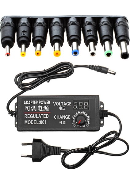 Takım Evrensel Jak Dc Fiş Dönüştürücü ve 1x 9-24V 3A 72W Ac/dc Adaptör Anahtarlama Kaynağı Düzenlenmiş Ab Tak (Yurt Dışından)