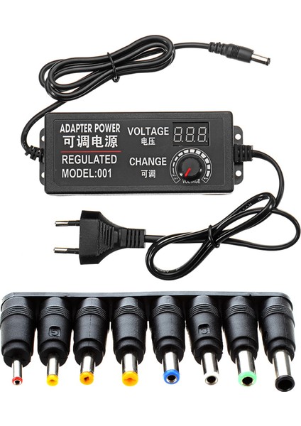 Takım Evrensel Jak Dc Fiş Dönüştürücü ve 1x 9-24V 3A 72W Ac/dc Adaptör Anahtarlama Kaynağı Düzenlenmiş Ab Tak (Yurt Dışından)