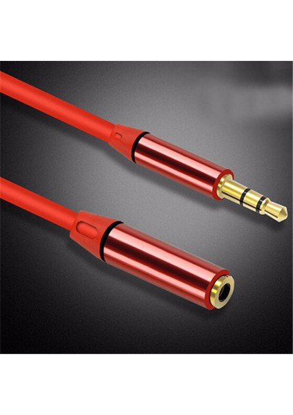 Kırmızı 3.5mm 4 Kutuplu Erkek Kadın Kulaklık Kulaklık Uzatma Kablosu Ses Adaptörü (Yurt Dışından)