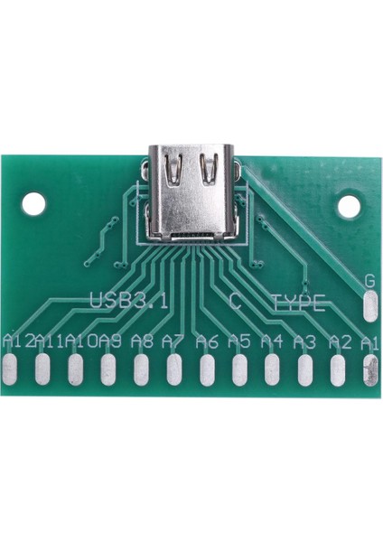 Diy 24PIN Usb-C USB 3.1 Tip C Dişi Soket Konnektör Smt Tipi Pc Kartı ile (Yurt Dışından)