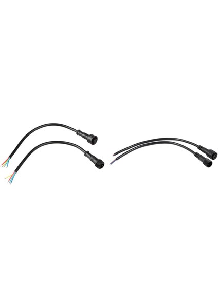 Çift LED Su Geçirmez Bağlantı Kablosu Siyah, 4 Pin ve 2 Pin (Yurt Dışından)