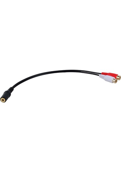 Altın Kaplama 3.5mm Jack Dişi 2 Dişi Jaklar Stereo Adaptör Ses Ayırıcı Rca (15CM) Siyah (Yurt Dışından) modelleri