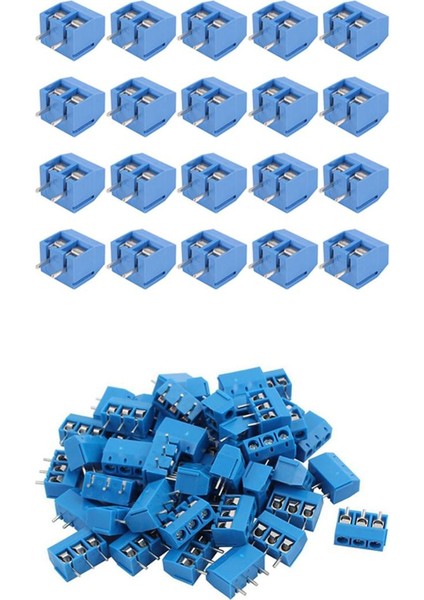 20 Adet 2-Pin Vidalı Terminal Bloğu Konektörü ve 100 Adet Mavi Abs KF301-3P 5.08MM 3 Pin Bağlantı Vidalı Terminal Konnektörü (Yurt Dışından)