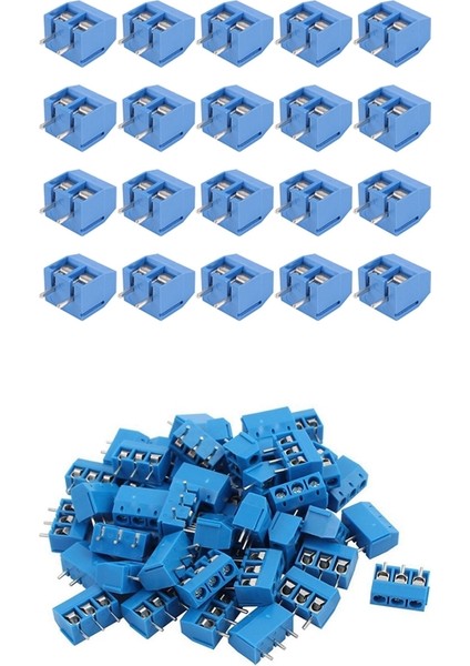 20 Adet 2-Pin Vidalı Terminal Bloğu Konektörü ve 100 Adet Mavi Abs KF301-3P 5.08MM 3 Pin Bağlantı Vidalı Terminal Konnektörü (Yurt Dışından)