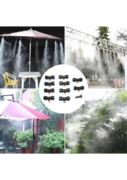 10SET Misting Nozulları Dış Mekan Püskürtme Soğutma Sistemi Nozulları Kiti (Yurt Dışından)