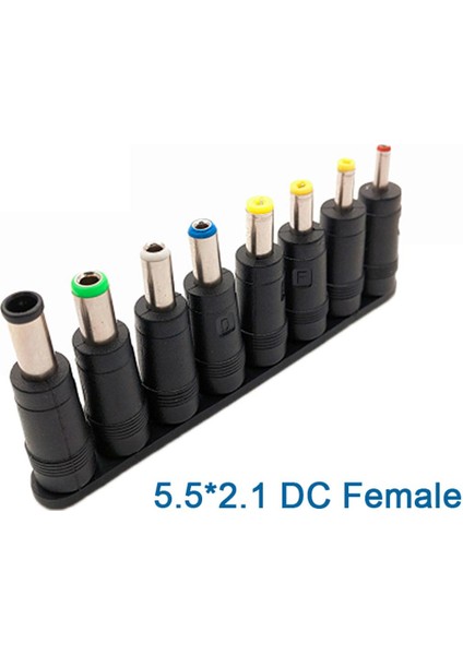 8 Adet/takım Dc 5.5x2.1 mm Dişi Jak Fiş Adaptörü Konnektörleripuçları Güç Adaptörü (Yurt Dışından)