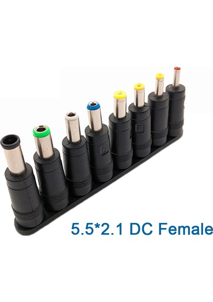8 Adet/takım Dc 5.5x2.1 mm Dişi Jak Fiş Adaptörü Konnektörleripuçları Güç Adaptörü (Yurt Dışından)