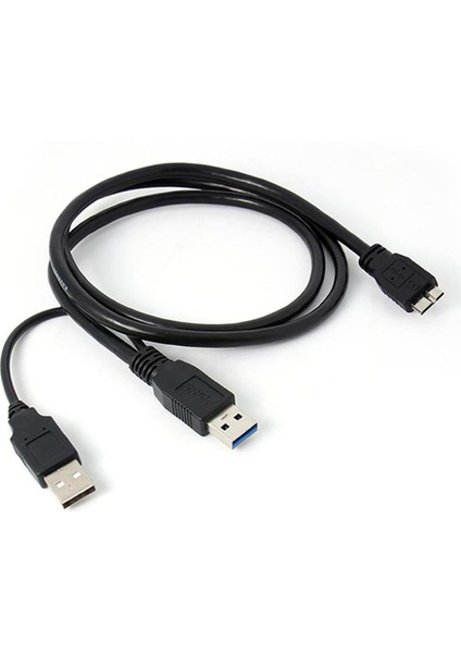 Double A Cro USB B 3.0 Y Kablosu Hareketli Sabit Sürücü Kablosu Siyah (Yurt Dışından)