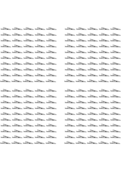 200 Adet Gümüş Ton Metal Timsah Klip Timsah Kelepçeleri (Yurt Dışından)