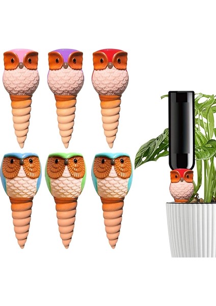 Küçük ve Orta Ölçekli Iç ve Dış Mekan Bitkileri Için Sulama Kazıkları Bitki Kendi Kendine Sulayan Çiviler Hayvan Baykuş Şekli Pişmiş Toprak (Yurt Dışından) modelleri