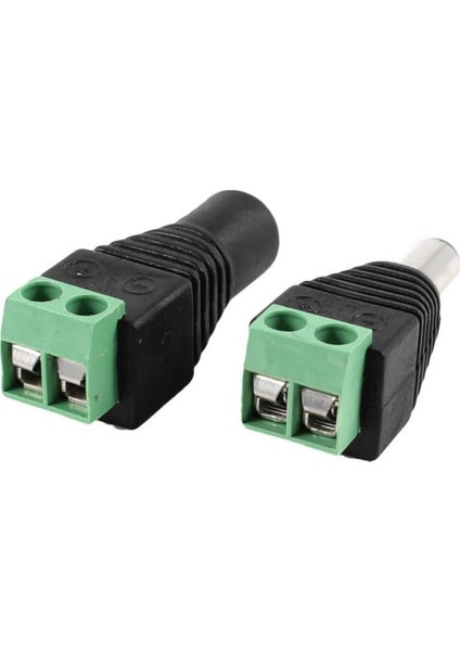 Fiş Erkek ve Dişi 5,5 x 2,1 mm Dc Jakı, Gözetleme Kamerası Ab Fişi (Yurt Dışından)