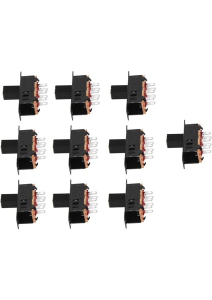10 x Dc 0.5A 50V 3 Pozisyon 2P2T Dpdt Panel Montajlı Slayt Anahtarı SS23D32 (Yurt Dışından)