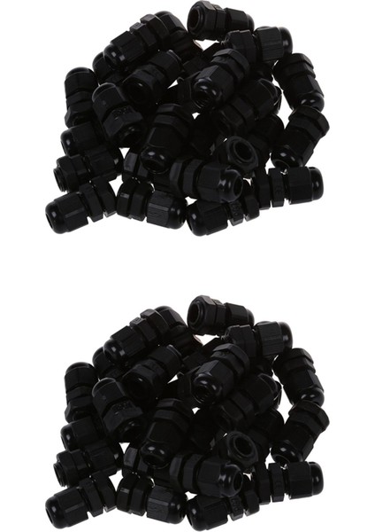 60 Adet Pg7 Su Geçirmez Konnektör Rakoru Siyah, 4-7mm Çaplı Kablo Için (Yurt Dışından)