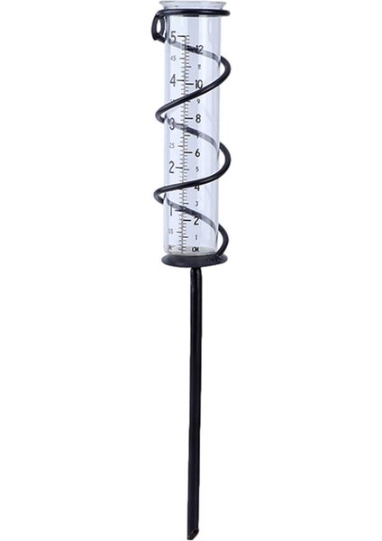 Spiral Metal Yağmur Ölçer Bahçe Cam Yağmur Suyu Sayacı Ölçme Dekor Çitler Veya Direkler Bahçıvanlar Için Yağmur Suyu Hava Gözlemcileri (Yurt Dışından)