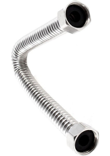 Bradoo- 1 Adet Gümüş Banyo Duş Hortumu Duş Hortumu 30 cm Gümüş ve 2 Adet Siyah + Gümüş Evye Musluğu Tel Uzatılmış Hortumlar (Yurt Dışından) modelleri