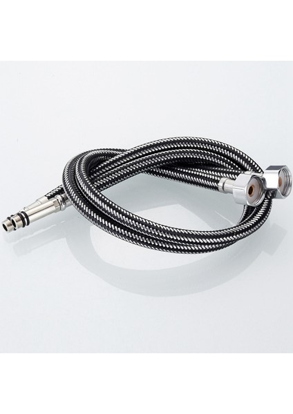 Bradoo- 1 Adet Gümüş Banyo Duş Hortumu Duş Hortumu 30 cm Gümüş ve 2 Adet Siyah + Gümüş Evye Musluğu Tel Uzatılmış Hortumlar (Yurt Dışından) indirimleri