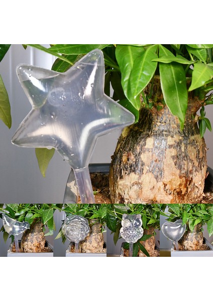 Cam Fabrikası Çiçek Suyu Otomatik Kendi Kendine Sulama Cihazları Kuş Yıldız Kalp Tasarımı Eatop (Yurt Dışından)