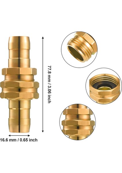 Hortum Tamir Takımı Konnektörleri Ağır Hizmet Erkek/dişi Hortum Bağlayıcı Adaptörü, 3/4 Inç 5/8 Inç Hortum Için Hortum Tamirci Konnektörü (Yurt Dışından)
